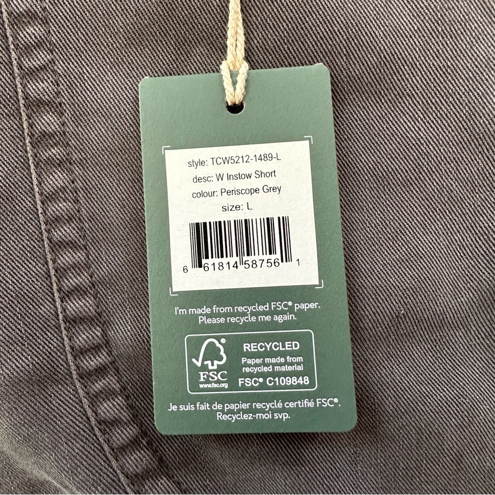 Tentree Instow shorts in Periscope Grey - Picture 7 of 9